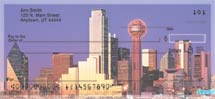 "City Skylines - Dallas" Personal Check Designs