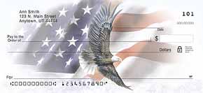 America the Beautiful Flag and Eagle Checks