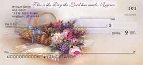 Lena Liu's Basket Bouquets with Verse Personal Check Designs Top-Tear Checks