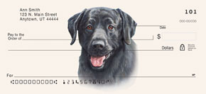 Black Labrador Personal Check Designs Top-Tear Checks
