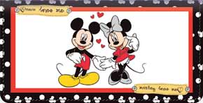 Mickey Loves Minnie Checkbook Cover