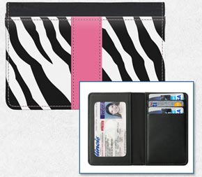 Zebra Print Credit Card Holder
