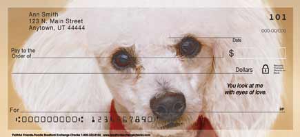 Faithful Friends Poodle Personal Checks